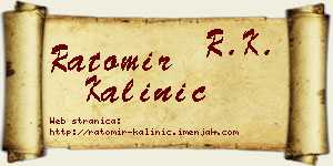 Ratomir Kalinić vizit kartica